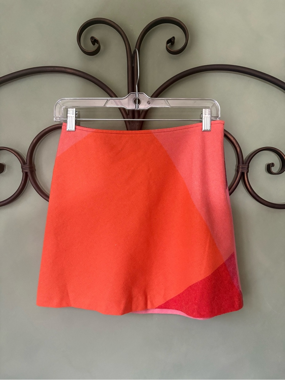 Colorblock Orange-Pink Skirt